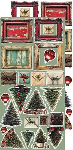 Craft OClock - Ausschneidebogen "Oh Christmas Night" Extra Set Christmas - 18 Bogen