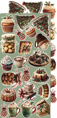 Craft OClock - Ausschneidebogen "Oh Christmas Night" Extra Set Christmas - 18 Bogen