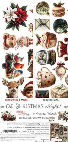 Craft OClock - Ausschneidebogen "Oh Christmas Night" Extra Set Mix - 18 Bogen