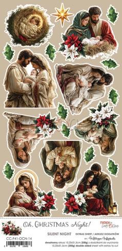 Craft OClock - Ausschneidebogen "Oh Christmas Night" Extra Sheet Silent Night - 1 Bogen