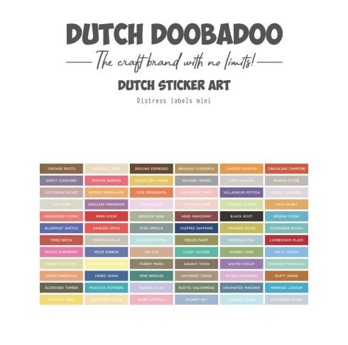 Dutch Doobadoo - Aufkleber "Mini Distress Labels" Sticker