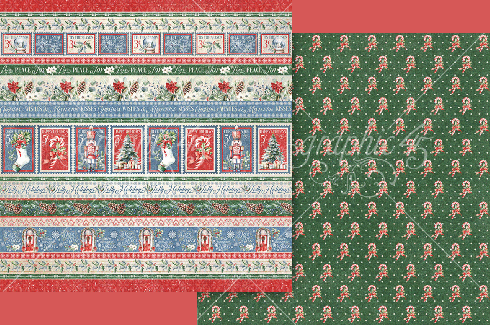 Graphic 45 - Designpapier "Deck the Halls" Collection Pack 8x8 Inch - 24 Bogen