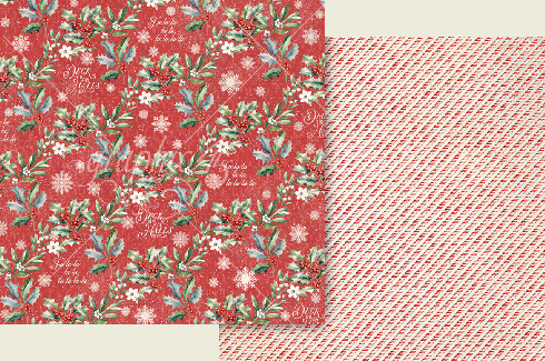 Graphic 45 - Designpapier "Deck the Halls" Collection Pack 8x8 Inch - 24 Bogen