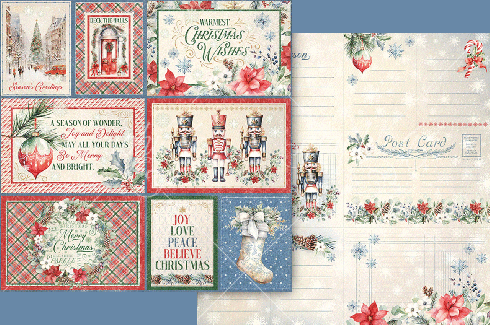 Graphic 45 - Designpapier "Deck the Halls" Collection Pack 8x8 Inch - 24 Bogen