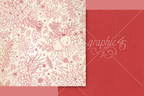 Graphic 45 - Designpapier "Deck the Halls" Collection Pack 8x8 Inch - 24 Bogen