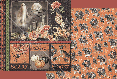 Graphic 45 - Designpapier "Ghostly Greetings" Collection Pack 12x12 Inch - 24 Bogen