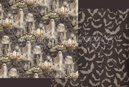 Graphic 45 - Designpapier "Ghostly Greetings" Collection Pack 12x12 Inch - 24 Bogen