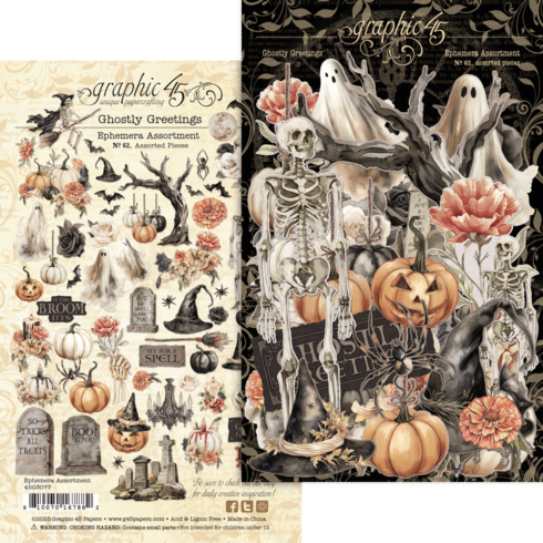 Graphic 45 - Stanzteile "Ghostly Greetings" Ephemera