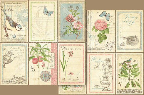 Graphic 45 - Designpapier "Tea Keepsake Kit" Deluxe Collectors Edition 12x12 Inch - 24 Bogen