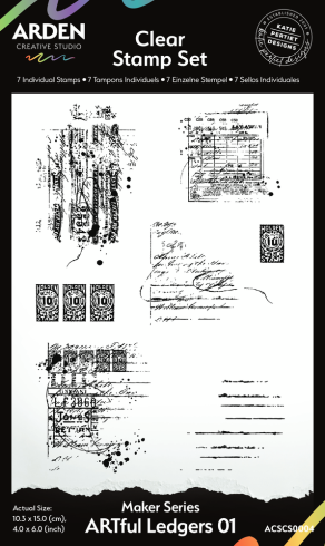 Arden Creative Studio - Stempelset "ARTful Ledgers 01" Clear Stamps