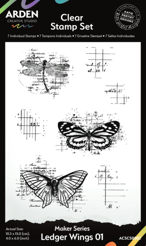 Arden Creative Studio - Stempelset "Ledger Wings 01" Clear Stamps