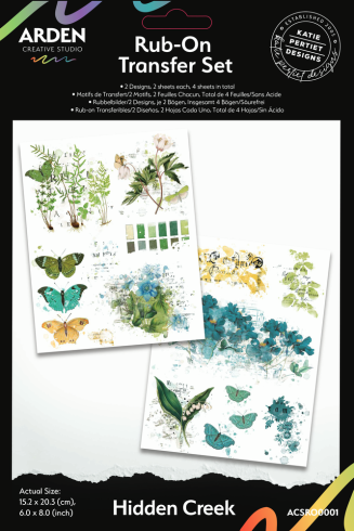 Arden Creative Studio - Transfer Aufkleber "Hidden Creek" Rub-On Transfer Set