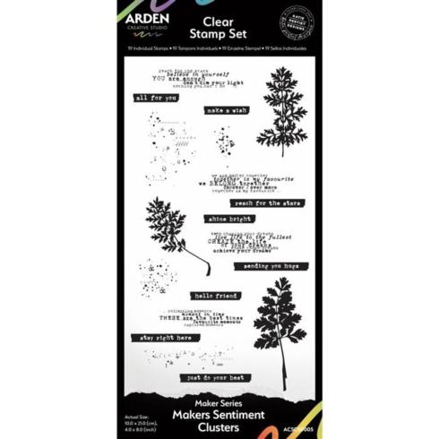 Arden Creative Studio - Stempelset "Maker's Sentiment Clusters" Clear Stamps