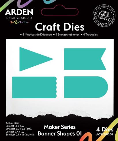 Arden Creative Studio - Stanzschablone "Banner Shapes 01" Dies