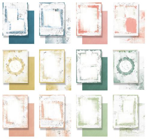 Arden Creative Studio - Designpapier "Page Starters" Paper Pack 6x8 Inch - 12 Bogen