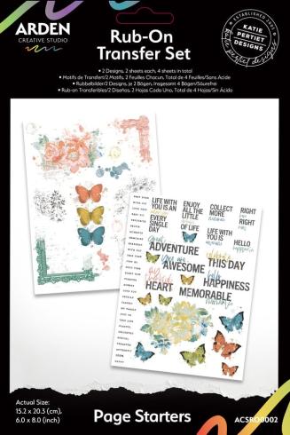 Arden Creative Studio - Transfer Aufkleber "Page Starters" Rub-On Transfer Set