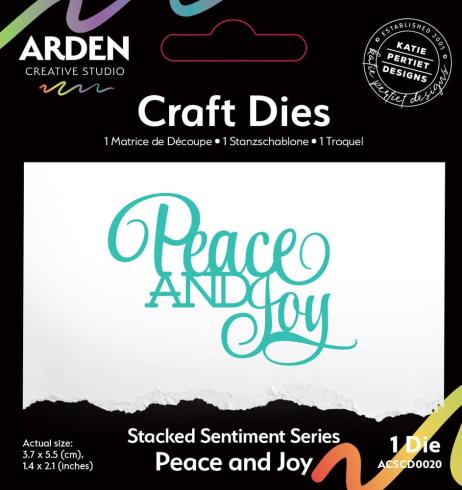 Arden Creative Studio - Stanzschablone "Peace and Joy" Dies