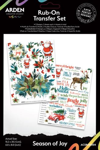 Arden Creative Studio - Transfer Aufkleber "Season of Joy" Rub-On Transfer Set