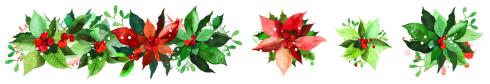 Arden Creative Studio - Decorative Tape "Season of Joy Poinsettia" Kiss Cut Pet Tape