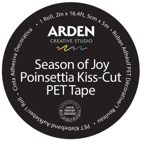 Arden Creative Studio - Decorative Tape "Season of Joy Poinsettia" Kiss Cut Pet Tape