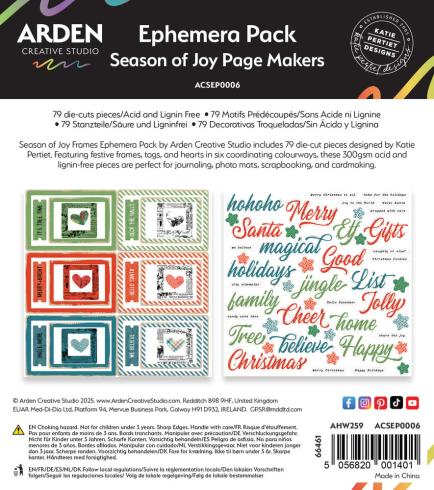 Arden Creative Studio - Stanzteile "Season of Joy Page Makers" Ephemera
