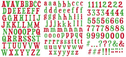 Arden Creative Studio - Aufkleber "Vintage Christmas" Alphabet Stickers