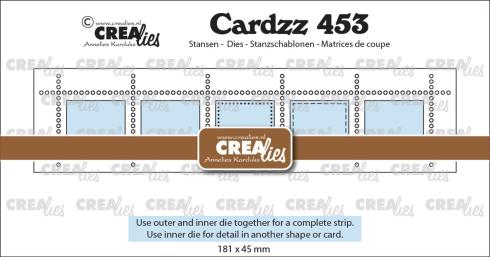 Crealies - Stanzschablone "No. 453 Postage Stamp Strip XL Horizontal Rectangles" Cardzz Dies