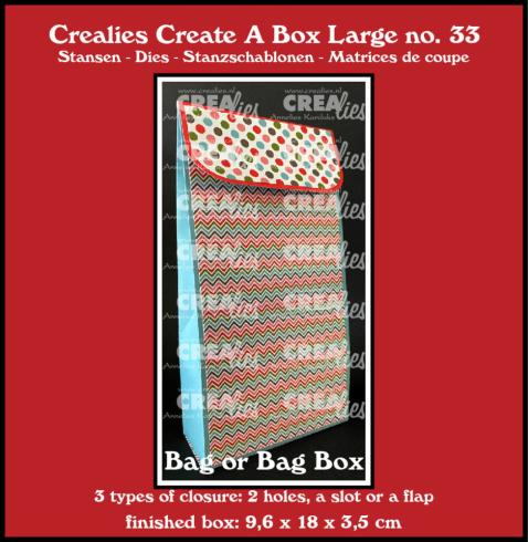 Crealies - Stanzschablone "No. 33 Bag Box for Gifts and Advent" Create A Box Large Dies