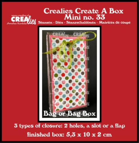 Crealies - Stanzschablone "No. 33 Bag Box for Gifts and Advent" Create A Box Mini Dies