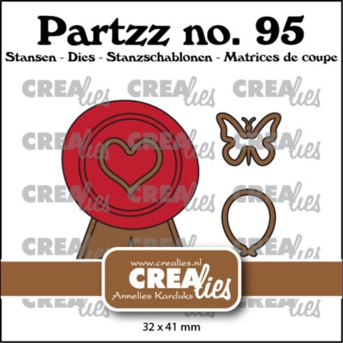 Crealies - Stanzschablone "No. 95 Faux Wax Seals A" Partzz Dies