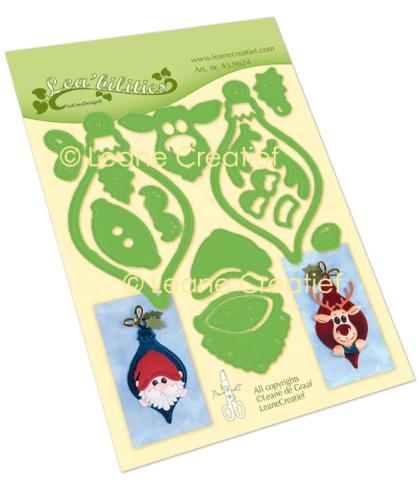 Leane Creatief - Stanz - und Prägeschablone "Ornament Santa & Reindeer" Cut & Emboss Dies