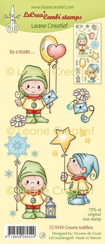 Leane Creatief - Stempelset "Gnome Toddlers" LeCrea Combi Clear Stamps