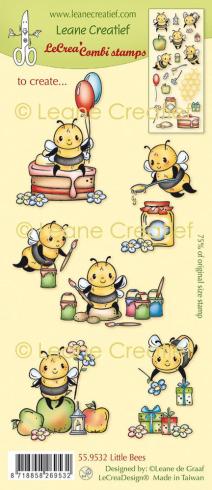 Leane Creatief - Stempelset "Little Bees" LeCrea Combi Clear Stamps