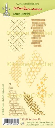 Leane Creatief - Stempelset "Structures 10" LeCrea Deco Clear Stamps