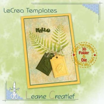 Preview: Leane Creatief - Prägefolder & Stanzschablone "Tags Labels Autumn" 3D Embossing Folder & Dies