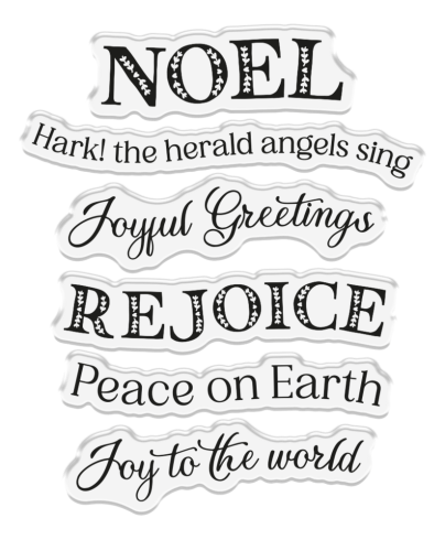 Crafters Companion - Stempelset & Stanzschablone "Joy to the World" Stamp & Dies