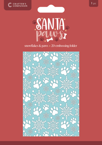 Crafters Companion - Prägefolder "Snowflakes & Paws" 2D Embossingfolder