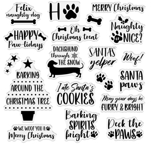Crafters Companion - Stempelset "Deck the Paws" Clear Stamps