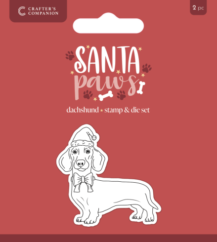 Crafters Companion - Stempelset & Stanzschablone "Dachshund" Stamp & Dies