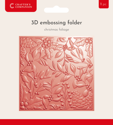 Crafters Companion - Prägefolder "Christmas Foliage" 3D Embossingfolder