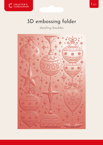 Crafters Companion - Prägefolder "Dazzling Baubles" 3D Embossingfolder