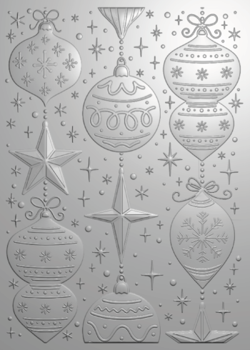 Crafters Companion - Prägefolder "Dazzling Baubles" 3D Embossingfolder