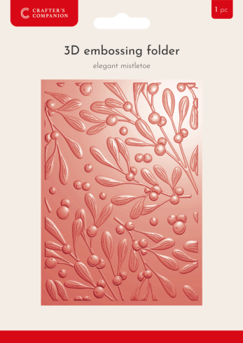 Crafters Companion - Prägefolder "Elegant Mistletoe" 3D Embossingfolder