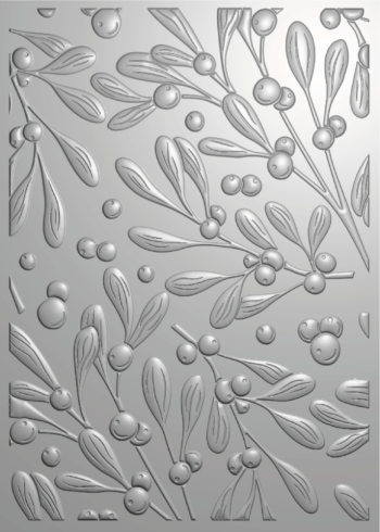 Crafters Companion - Prägefolder "Elegant Mistletoe" 3D Embossingfolder