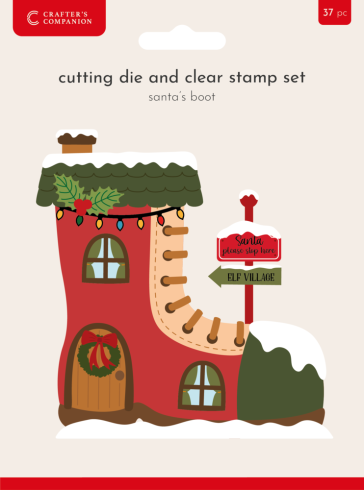 Crafters Companion - Stempelset & Stanzschablone "Santa's Boot" Stamp & Dies