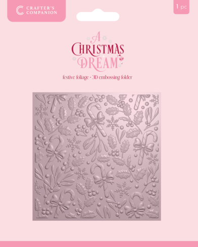 Crafters Companion - Prägefolder "Festive Foliage" 3D Embossingfolder