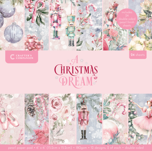 Crafters Companion - Designpapier "A Christmas Dream" Paper Pack 6x6 Inch - 24 Bogen