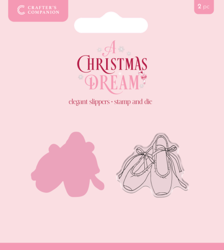 Crafters Companion - Stempelset & Stanzschablone "Elegant Slippers" Stamp & Dies
