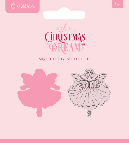 Crafters Companion - Stempelset & Stanzschablone "Sugar Plum Fairy" Stamp & Dies