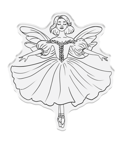 Crafters Companion - Stempelset & Stanzschablone "Sugar Plum Fairy" Stamp & Dies